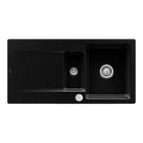 V&B bündige Spüle Siluet 60 R Flat m Abl.garn, Excenterbetätigung, chromite