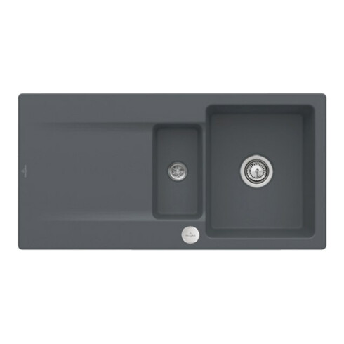 V&B bündige Spüle Siluet 60 R Flat m Abl.garn, Excenterbetätigung, graphit