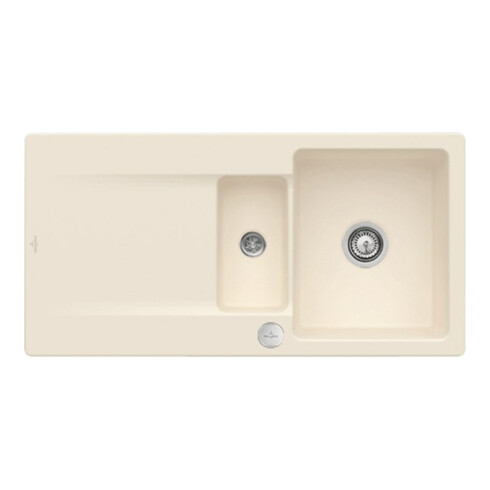 V&B bündige Spüle Siluet 60 R Flat m Abl.garn, Excenterbetätigung, ivory