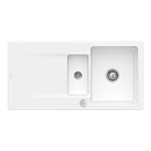 V&B bündige Spüle Siluet 60 R Flat m Abl.garn, Exzenter, snow white