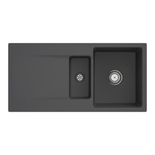 V&B bündige Spüle Siluet 60 R Flat m Abl.garn, Handbetätigung, graphit
