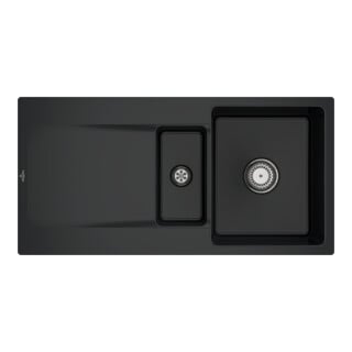 V&B bündige Spüle Siluet 60 R Flat m Abl.garn, Handbetätigung, pure black