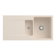 V&B bündige Spüle Siluet 60 R Flat m Ablaufgarnitur, Handbetätigung, ivory