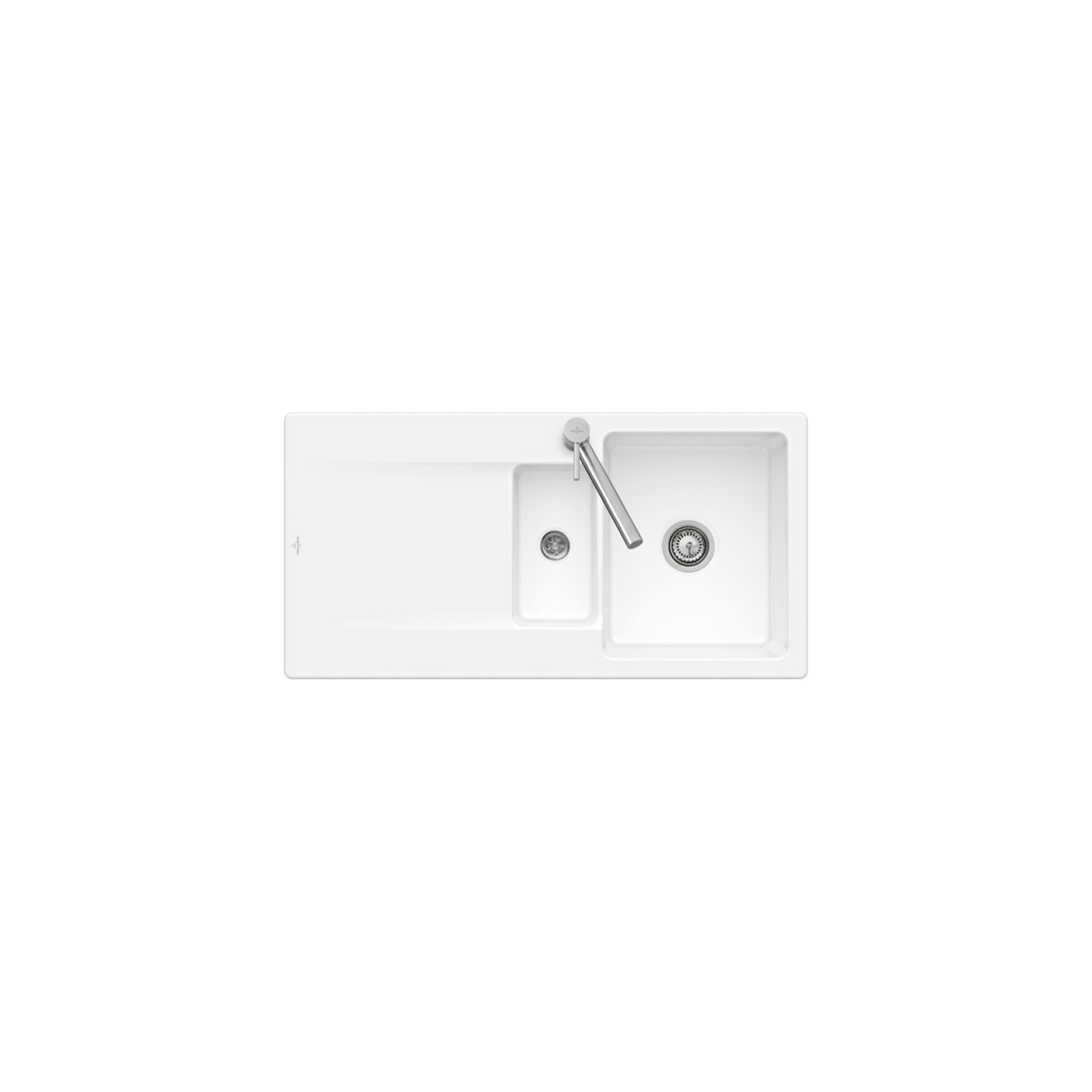V&B bündige Spüle Siluet 60 R Flat Spülbecken, fossil ; Villeroy & Boch