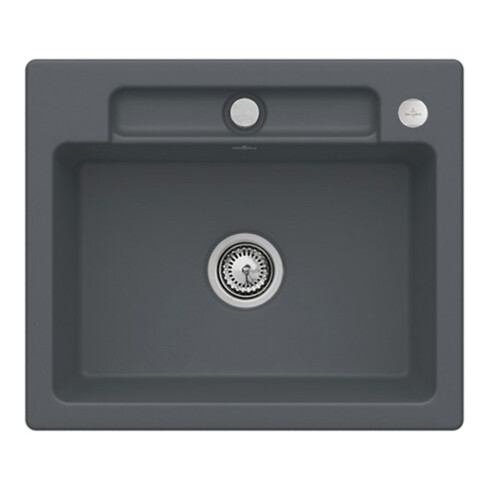 V&B bündige Spüle Siluet 60 S Flat m Abl.garn, Excenterbetätigung, graphite