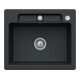 V&B bündige Spüle Siluet 60 S Flat m Abl.garn, Exzenter, pure black-1