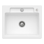 V&B bündige Spüle Siluet 60 S Flat m Abl.garn, Exzenter, stone white