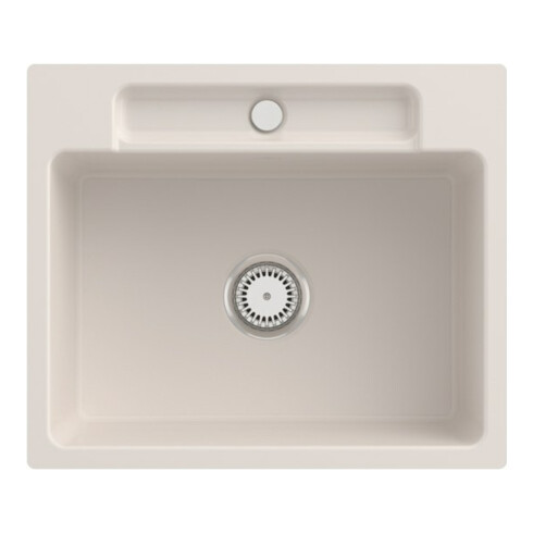 V&B bündige Spüle Siluet 60 S Flat m Ablaufgarnitur, Handbetätigung, crema