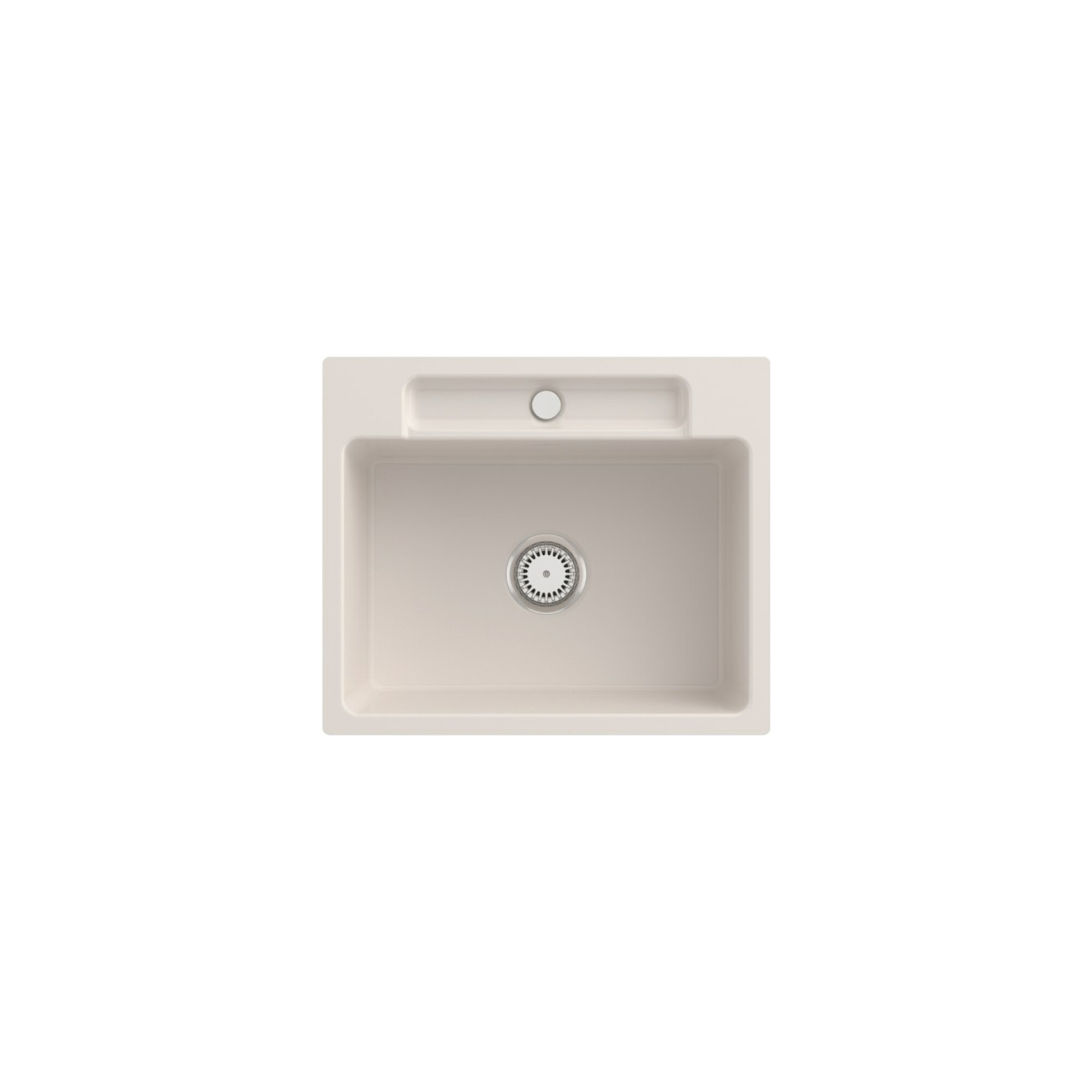 V&B bündige Spüle Siluet 60 S Flat m Ablaufgarnitur, Handbetätigung, crema ; Villeroy & Boch