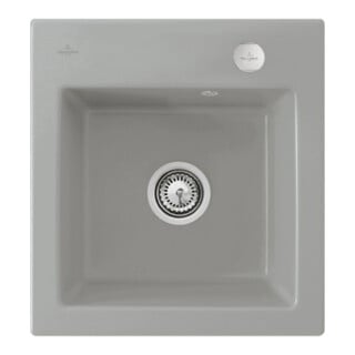 V&B bündige Spüle Subway 45 XS Flat m Abl.garn, Excenterbetätigung, fossil
