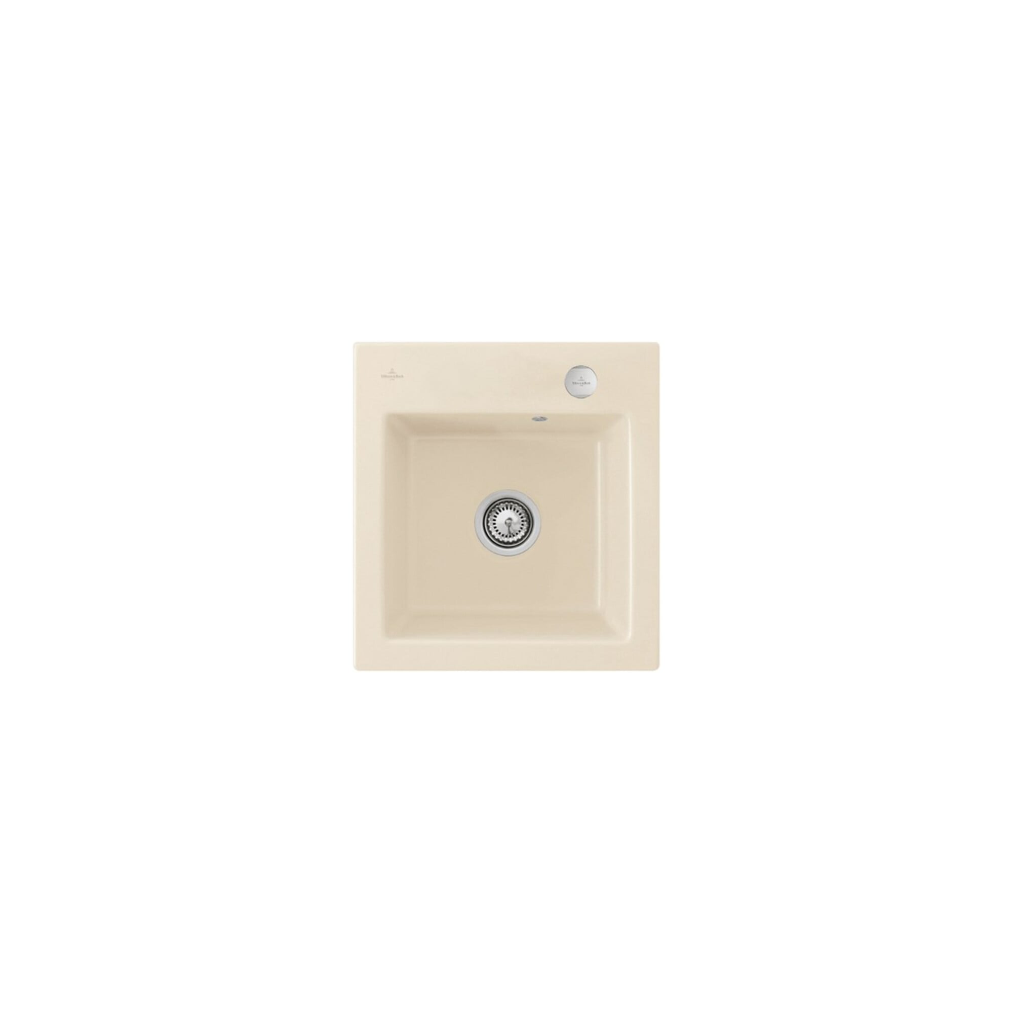 V&B bündige Spüle Subway 45 XS Flat m Abl.garn, Excenterbetätigung, ivory ; Villeroy & Boch