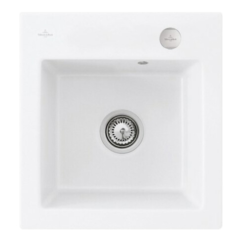 V&B bündige Spüle Subway 45 XS Flat m Abl.garn, Exzenter, stone white
