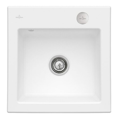 V&B bündige Spüle Subway 50 S Flat m Abl.garn, Exzenter, stone white