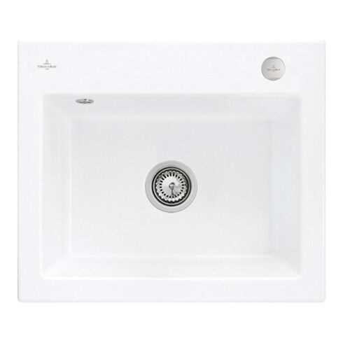 V&B bündige Spüle Subway 60 S Flat m Abl.garn, Exzenter, stone white