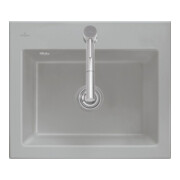 V&B bündige Spüle Subway 60 S Flat Spülbecken, stone white