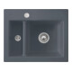 V&B bündige Spüle Subway 60 XM Flat m Abl.garn, Exzenter, pure black-1