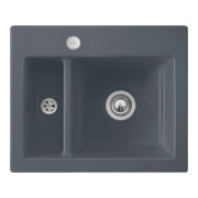 V&B bündige Spüle Subway 60 XM Flat m Abl.garn, Exzenter, pure black