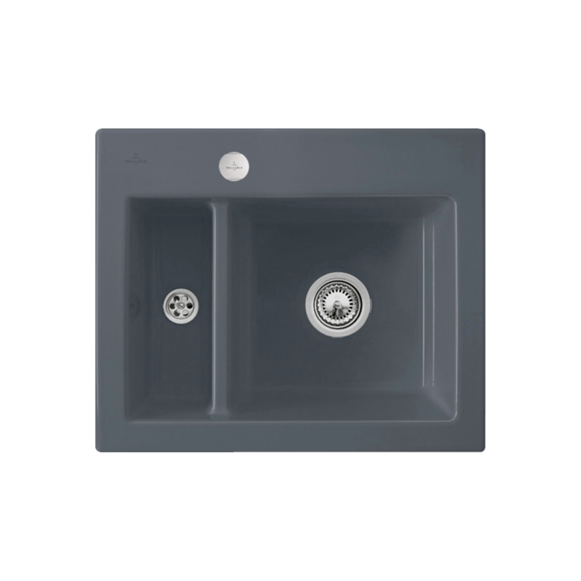 V&B bündige Spüle Subway 60 XM Flat m Abl.garn, Exzenter, pure black ; Villeroy & Boch