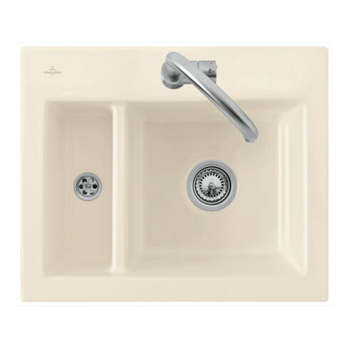 V&B bündige Spüle Subway 60 XM Flat Spülbecken, stone white