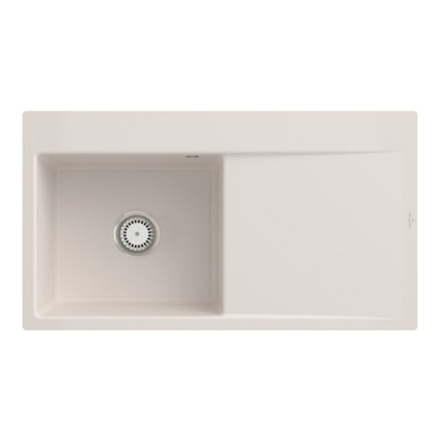 V&B bündige Spüle Subway Style 50 Flat li, m Abl.garn, Hand., crema CeramicPlus
