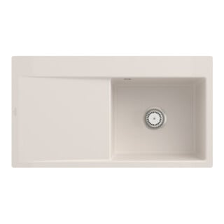 V&B bündige Spüle Subway Style 50 Flat re, m Abl.garn, Hand., crema CeramicPlus