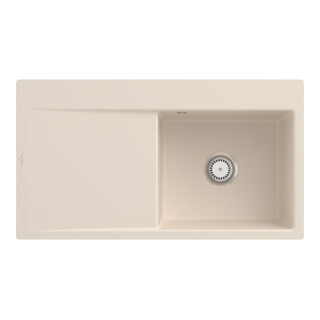 V&B bündige Spüle Subway Style 50 Flat re, m Abl.garn, Hand., ivory CeramicPlus
