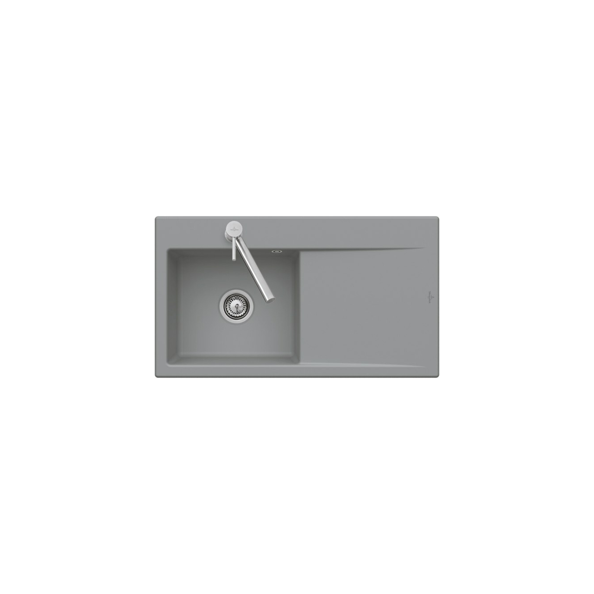 V&B bündige Spüle Subway Style 50 Flat Spülb. links, stone white CeramicPlus ; Villeroy & Boch