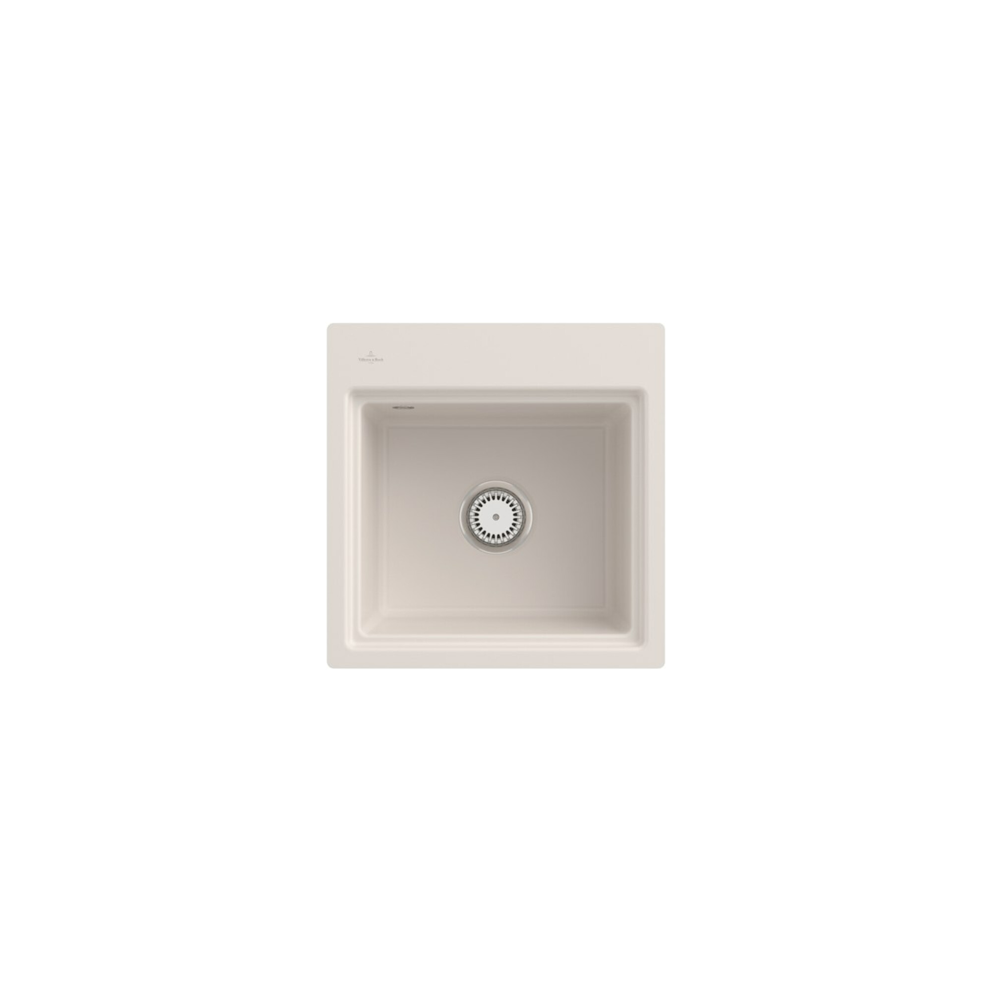 V&B bündige Spüle Subway Style 50 S Flat Git., l, m Abl., Exzenter, crema C-plus ; Villeroy & Boch