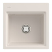 V&B bündige Spüle Subway Style 50 S Flat Git., r, m Abl.garn, Hand., crema C-plus
