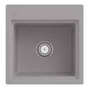 V&B bündige Spüle Subway Style 50 S Flat Git., r, m Abl., Hand., fossil C-plus