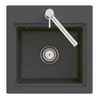 V&B bündige Spüle Subway Style 50 S Flat Git., r, m Abl., Hand., we alp C-plus