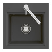 V&B bündige Spüle Subway Style 50 S Flat Gitter, li, m Abl.garn, Exzenter, P bla