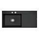 V&B bündige Spüle Subway Style 60 Flat li, m Abl.garn, Exzenter, pure black-1