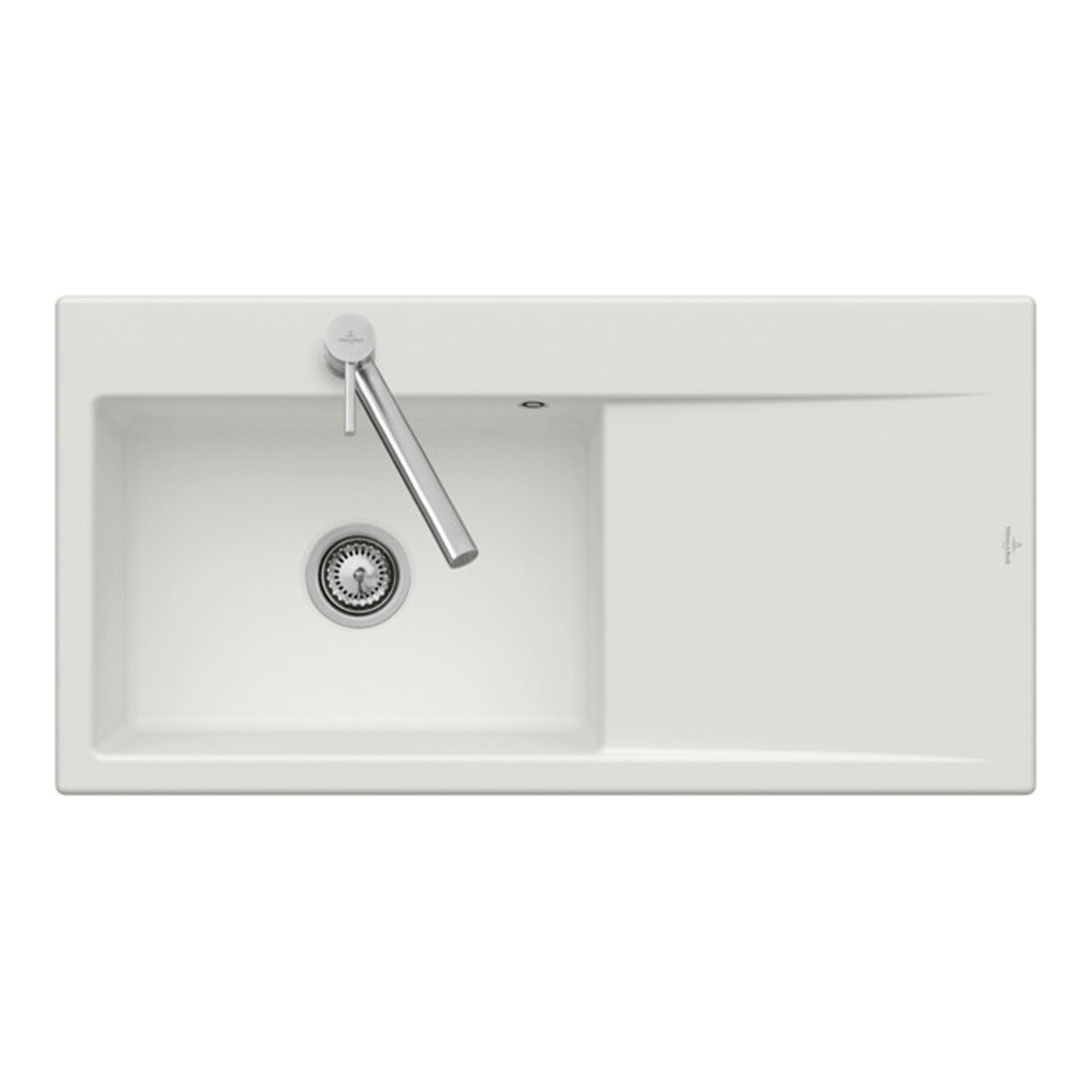 V&B bündige Spüle Subway Style 60 Flat li, m Abl.garn, Exzenter, st. wh. C-plus