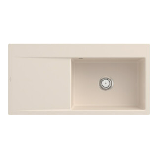 V&B bündige Spüle Subway Style 60 Flat re, m Abl.garn, Hand., ivory CeramicPlus