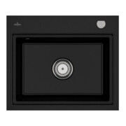 V&B bündige Spüle Subway Style 60 S Flat re, m Abl.garn, Handbetätigung, chromit