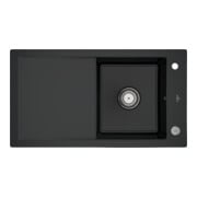 V&B bündige Spüle Timeline 50 Flat m Abl.garn, Exzenter, pure black