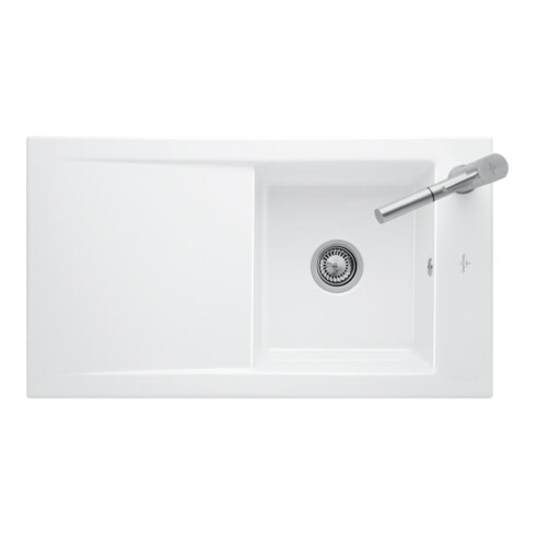 V&B bündige Spüle Timeline 50 Flat Spülbecken, weiß
