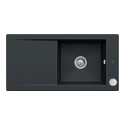 V&B bündige Spüle Timeline 60 Flat m Abl.garn, Exzenter, pure black