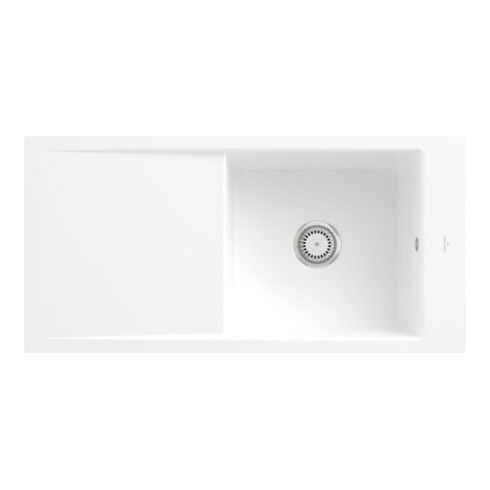 V&B bündige Spüle Timeline 60 Flat m Abl.garn, Handbetätigung, stone white