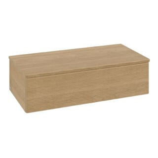 V&B Buffet avec structure de façade Antao 100x26,8x50cm, couleur WBP w. wal, hon. Oa