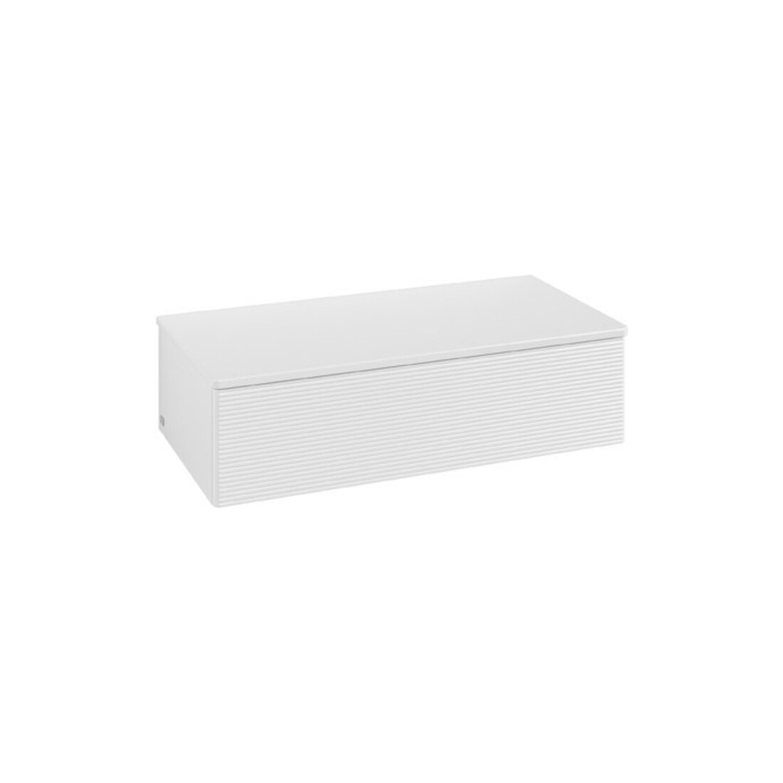 V&B Buffet avec structure de façade Antao 100x26,8x50cm, laque WBP, blanc brillant