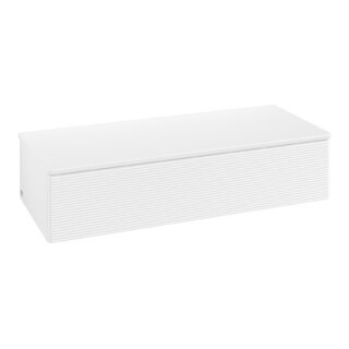 V&B Buffet avec structure de façade Antao 120x26,8x50 cm, WBP chêne hon. Oa, blanc mat Lac