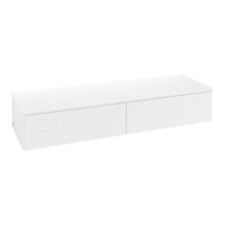 V&B Buffet avec structure de façade Antao 160x26,8x50cm, WBP botti., blanc mat Lac