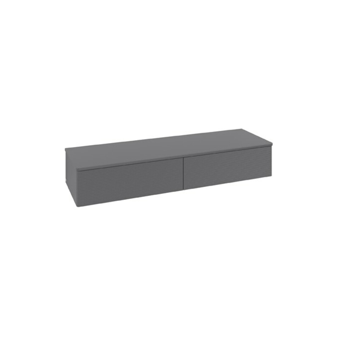 V&B Buffet avec structure de façade Antao 160x26,8x50cm, WBP chêne, anthracite mat laqué