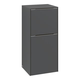 V&B Buffet latéral Subway 3.0 40x86x36,2cm, porte L/gr bleu volcan, blanc Oa