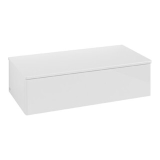 V&B Buffet sans structure de façade Antao 100x26,8x50cm, laque WBP, blanc brillant