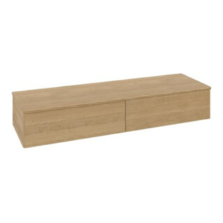 V&B Buffet sans structure de façade Antao 160x26,8x50cm, couleur WBP w. wal, hon. Oa