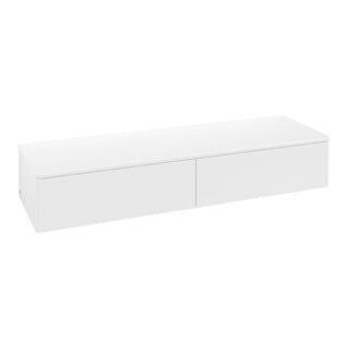 V&B Buffet sans structure de façade Antao 160x26,8x50cm, WBP chêne hon. Oa, blanc mat Lac