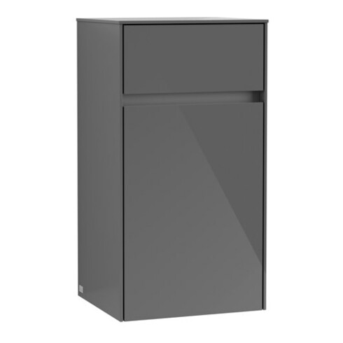 V&B Collaro Armoire Latérale 40,4x74,8x34,9cm, côté raccord, gris brillant
